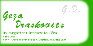 geza draskovits business card